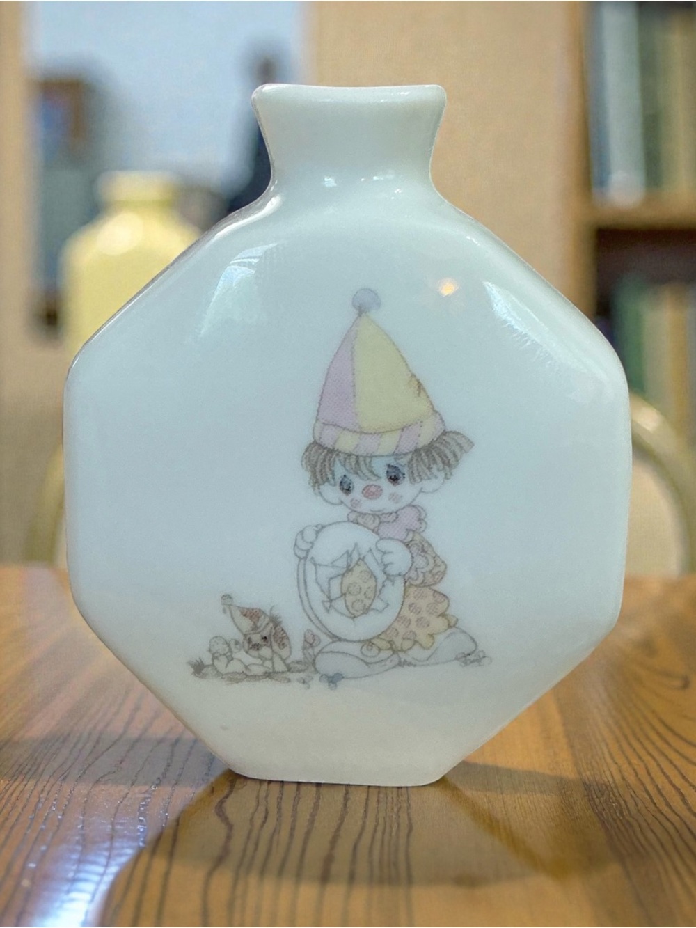 Precious Moments White Porcelain Figurine Vase